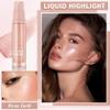 AIUEO Liquid Highlighter Makeup Glitter Contour Makeup Shimmer Oil for Face & Body,Long Lasting Luminous Lotion,Multi-Use Body Highlighter Glitter Shimmer Oil-Rose Gold view 2
