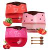 Aaiffey Lip Balm Honey Pot,Watermelon Apple Lime Cherry Lip Sleeping Mask Moisturizing Lip Mask Overnight Hydrating Prevention Dry and Cracked Lip Scrubs Exfoliator Lip Wrinkle Care 3 pcs view 1