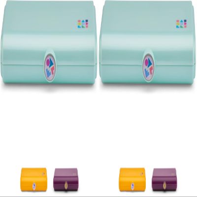 Caboodles Take It Tote, Mint, Makeup Travel Case with Large Built-In Mirror, Mint Auto-Open Tray, Snap-Tight Lid, Ideal for Quick Touch Ups On The Go (Pack of 2)