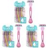 Gillette Venus Simply 3 Dragonfruit Women's Disposable Razor, 4 Count (Pack of 3) view 1