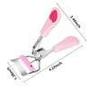 2 Pcs Stainless Steel Eyelash Curler with Built-in Comb Pinch Pain-Free Suitable for Any Eye Shapes and Sizes, with 4 Silicone Refill PadsBlack&Light Pink view 4