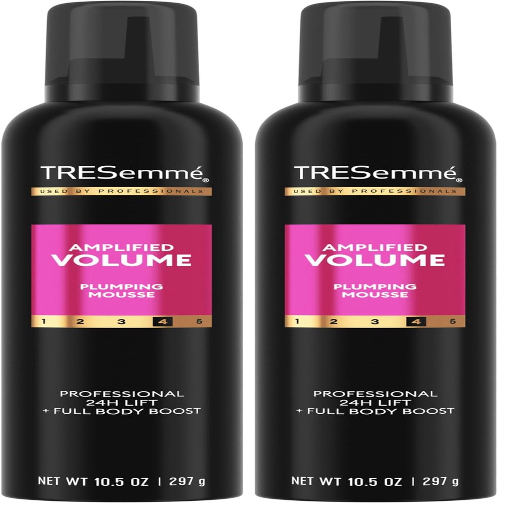 TRESemm Plumping Mousse | Total Volume | 24H Lift | 10.5 oz | Pack of 2