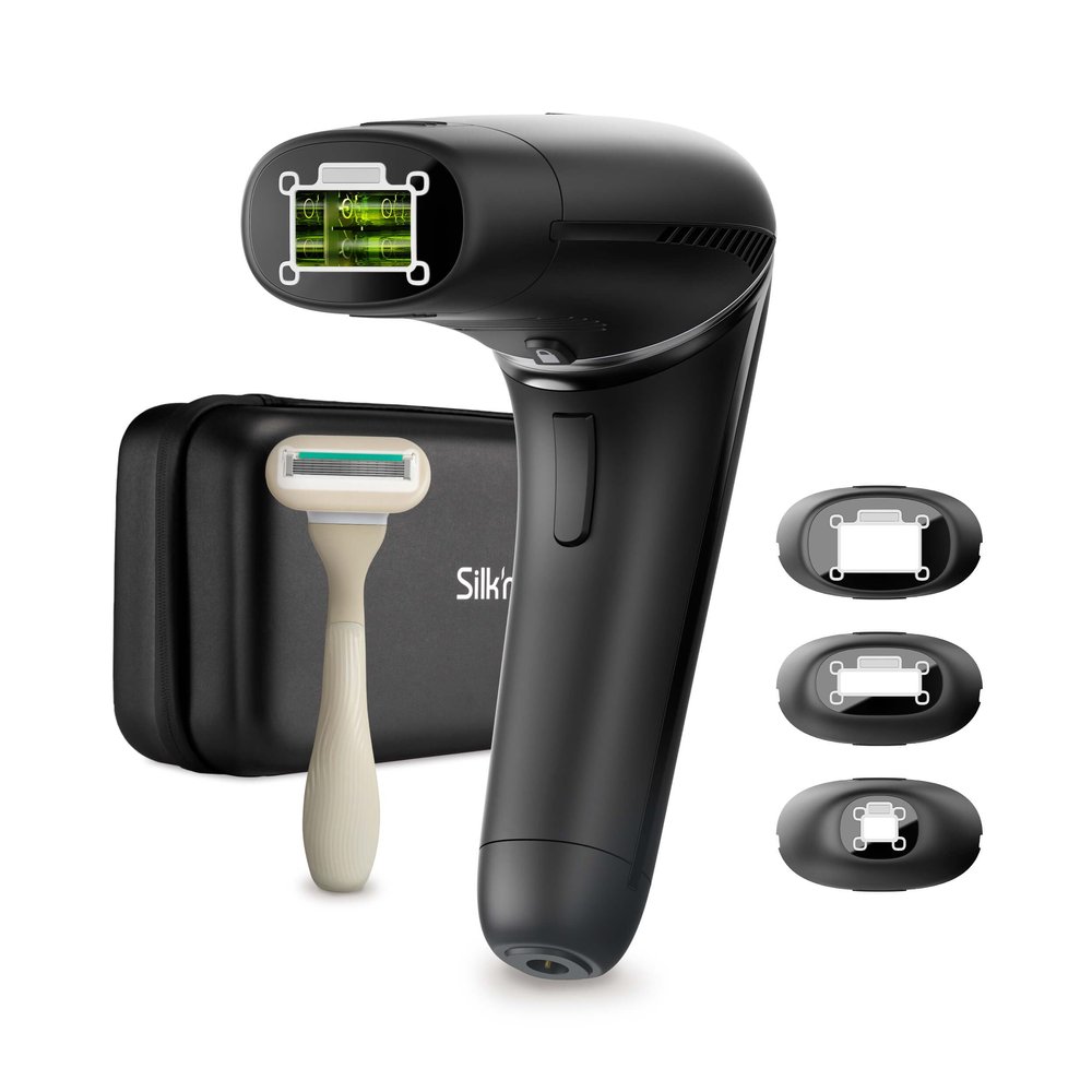 Silk'n Hair Removal Device for Women and Men, Silk'n 7 Professional IPL with Rotating Head, Painless Salon-Quality Results Starting in 3 Weeks, Face and Body with 3 Smart Attachments Black