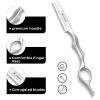Hair Cutting Razor, Hair Razors For Cutting Hair Professional Styling Razor with Replacement Stainless Steel Blades for Salon/Home -11PCS Silver view 3