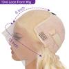 SEMANK 613 Lace Front Wig Human Hair 200 Density Blonde Wig Human Hair Body Wave 13x6 Lace Front Wigs Human Hair Pre Plucked Blonde HD Lace Frontal Wig 36 Inch view 4