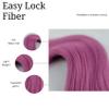Hot Pink Braiding Hair Pre stretched for Boho Braids Boho Braiding Hair with Boho Curls view 4