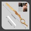 Hair Razors For Cutting Hair 6.89", Professional Hair Styling Razor with Replacement Stainless Steel Blades for Salon/Home -11PCS Gold view 4