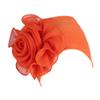 NinthAvenue Basics Women Turban Cancer Chemo Beanies Cap Stretchy Elastic Headwear Wedding Stylish Flowers Headwraps Orange view 1