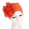 NinthAvenue Basics Women Turban Cancer Chemo Beanies Cap Stretchy Elastic Headwear Wedding Stylish Flowers Headwraps Orange view 2