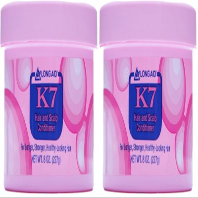 AMPRO Long-Aid K7 Hair and Scalp Conditioner - Rich with Natural Emollients - Provides Stronger Hair and Scalp for All Hair Textures - Protects Against Humidity and Nature - 8 oz (Pack of 2)