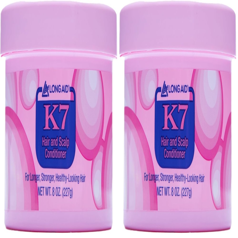 AMPRO Long-Aid K7 Hair and Scalp Conditioner - Rich with Natural Emollients - Provides Stronger Hair and Scalp for All Hair Textures - Protects Against Humidity and Nature - 8 oz (Pack of 2)