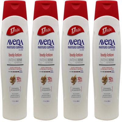 Avena Instituto Espaol Intense Repair Protection, Body Lotion for Sensitive Skin, Soothes The Skin, Intense Emollient, Soft and Glowing Skin, Dry Skin, 17 Fl Oz Each, 2- Pack, Bottles (Pack of 2)