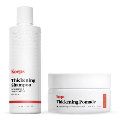 Keeps Hair Thickening Shampoo & Hair Thickening Pomade for Men Bundle