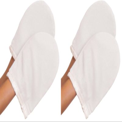 ForPro Thermal Mitts for Paraffin Heat Therapy Spa Treatments, Insulates and Retains Heat, Fits All Hand Sizes, White, One-Pair (Pack of 2)