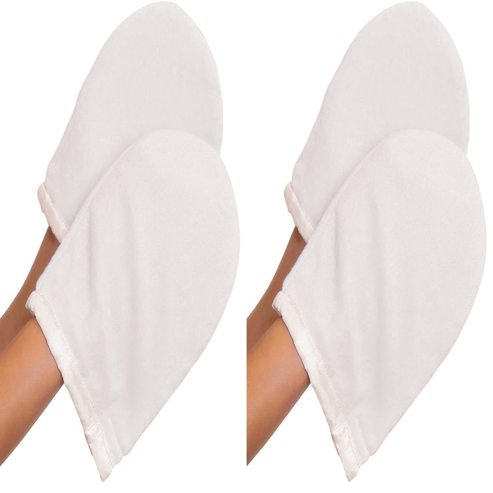 ForPro Thermal Mitts for Paraffin Heat Therapy Spa Treatments, Insulates and Retains Heat, Fits All Hand Sizes, White, One-Pair (Pack of 2)