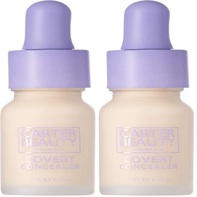 Carter Beauty By Marissa Carter Covert Brightening Concealer - Creamy - Instant Undereye Brightener and Redness Corrector - Vegan, Cruelty Free, Unscented - Marshmallow - 0.3 OZ (Pack of 2)