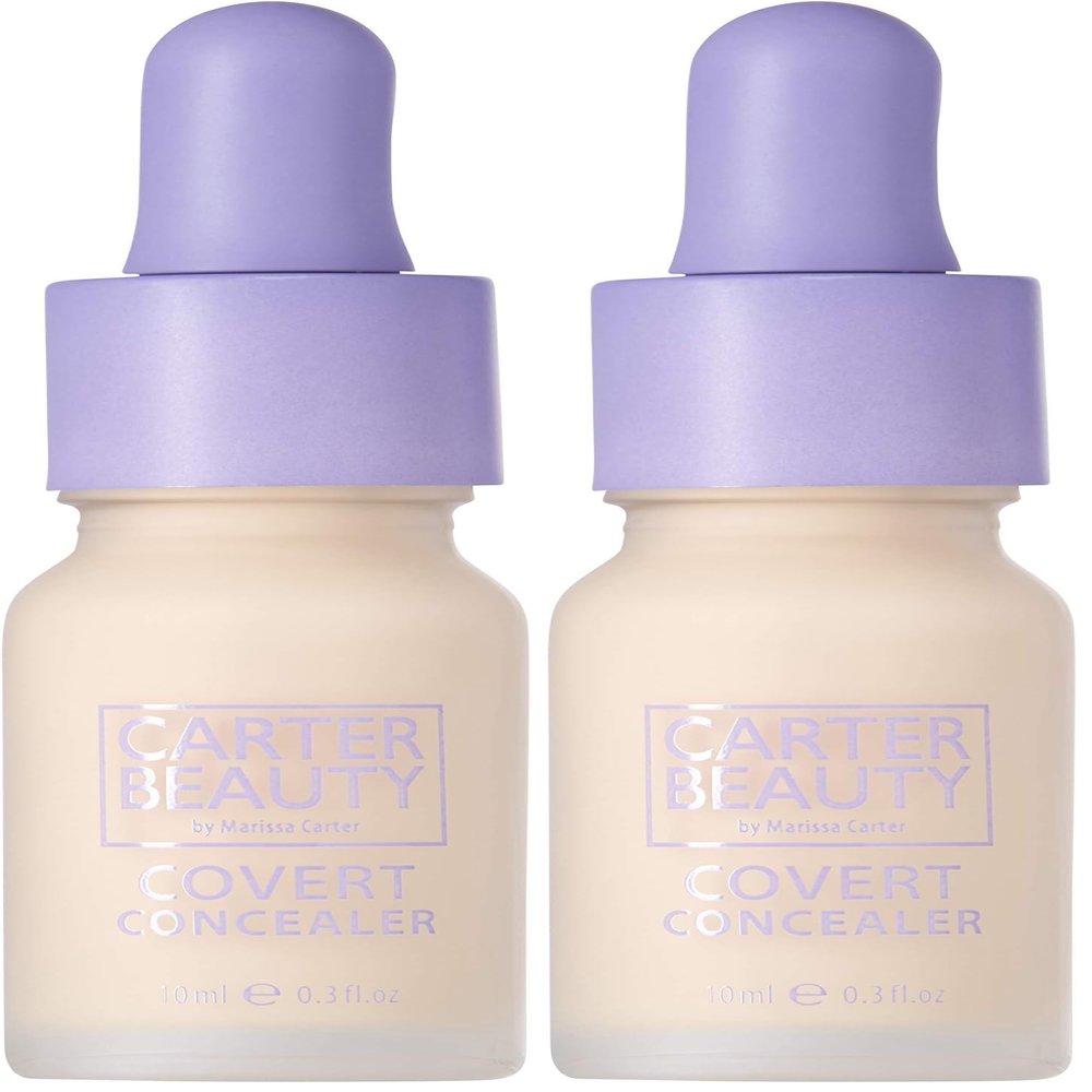 Carter Beauty By Marissa Carter Covert Brightening Concealer - Creamy - Instant Undereye Brightener and Redness Corrector - Vegan, Cruelty Free, Unscented - Marshmallow - 0.3 OZ (Pack of 2)