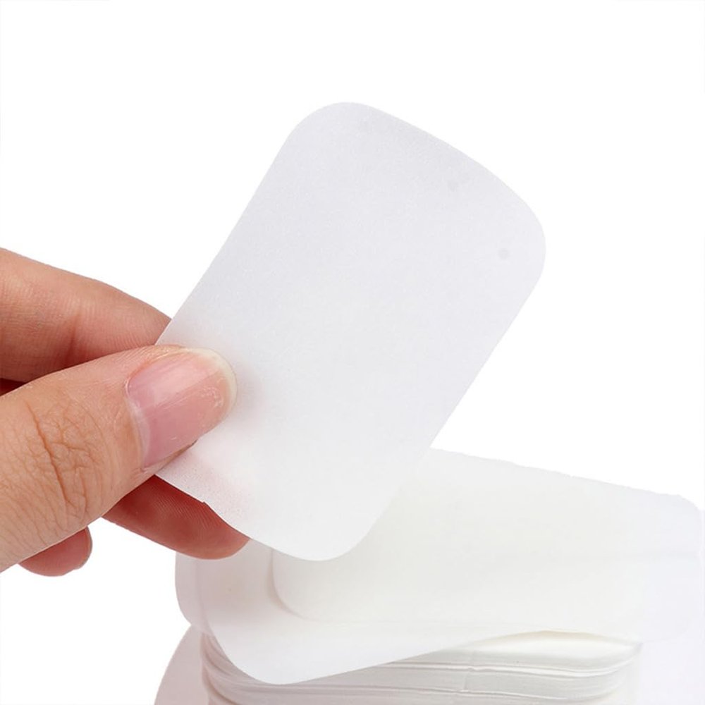 Aurgiarme Portable Soap Pouch Packaging for Kids Adults Students Traveling Hand Washing Scented Foaming Soap Paper Slices Soap Slices