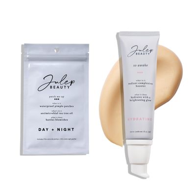 Julep Skincare Bundle: So Awake Snail Mucin Radiant Complexion Booster & Moisturizer + Patch Me Up Waterproof Pimple Patches 72 pcs