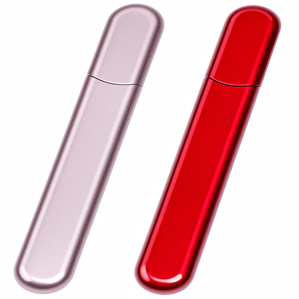 2 Packs Glass Nail Buffers with Case for Natural Nails, Glass Nail Files Shaping Nano Nail Shiners Crystal Polisher Manicure Tools Shine for Home Salon Use Stocking Stuffers for Women Christmas Gift