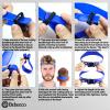 Bebeeco Fade Guide for Men Haircut, Adjustable Hair Trimming Guide Neckline Shaving Template Silicone Curved Haircut Band Self Hair Trimming Guide Band for DIY Home Haircuts (Blue) view 2