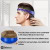 Bebeeco Fade Guide for Men Haircut, Adjustable Hair Trimming Guide Neckline Shaving Template Silicone Curved Haircut Band Self Hair Trimming Guide Band for DIY Home Haircuts (Blue) view 3