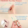 FREHOMEE Manual Nose Hair Trimmer for Man & Woman,Trimmer for Nose,Ear,Moustache Hair,Waterproof,Stainless Steel with Brush,Nasal Clippers (Green, 3 Pcs) view 4