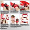 Bebeeco Fade Guide for Men Haircut, Adjustable Hair Trimming Guide Neckline Shaving Template Silicone Curved Haircut Band Self Hair Trimming Guide Band for DIY Home Haircuts (Red) view 4
