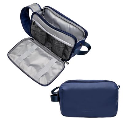 Carrywell (Not Made In China) 2 Pack, Dopp Kit For Men, Men's Travel Toiletry Organizer, Water-Resistant Shaving Bag for Toiletries and Accessories (Blue)