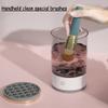 AMYESE 2025 Makeup Brush Cleaner, Automatic Makeup Brush Cleaning Machine, 3-in-1 Electric Beauty Brush Cleaner, Air Drying and Dust-proof Organizer, Makeup Brush Tool, Great Gift for Makeup Friends view 3