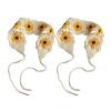 2Pcs Fashion Hair Scarf For Womens Lightweight Crochet Head Scarves Bandana Crochet Turban Hair Bands Headwrap Floral Crochet view 1