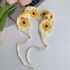 2Pcs Fashion Hair Scarf For Womens Lightweight Crochet Head Scarves Bandana Crochet Turban Hair Bands Headwrap Floral Crochet view 2