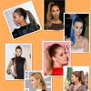 Ponytail Extension 22inch Long Straight Ponytail Extension Wrap Around Clip On Ponytail Hair Extension Heat Resistant Synthetic Straight Hair Pony Tail Hairpieces Ponytail Hairpiece for Women ( Color view 4
