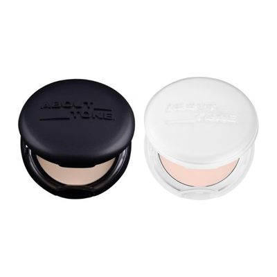 [ABOUT TONE] Blur Powder Pact (2.5 IVORY) + Sebum Cut Powder Pact BUNDLE SET/Pressed Powder Pact with Mirror and Puff, Face Makeup Setting Powder, Finishing Powder with Sebum Control, Vegan