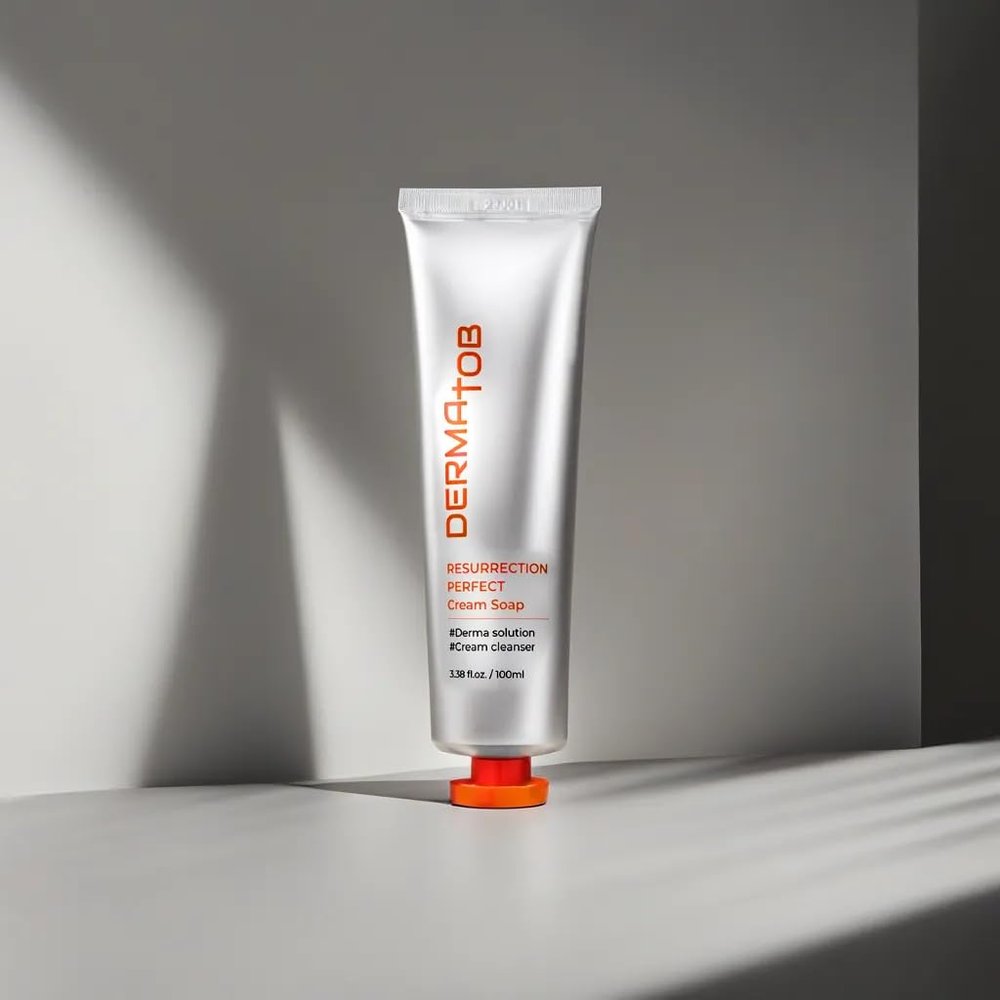 Dermatob Total Renewal Facial Cleanser: 3-in-1 Moisturizing Deep Gentle Cleansing Foam with Dual Exfoliation & Purifying Technology for Radiant Skin, 100ml / 3.36 fl oz
