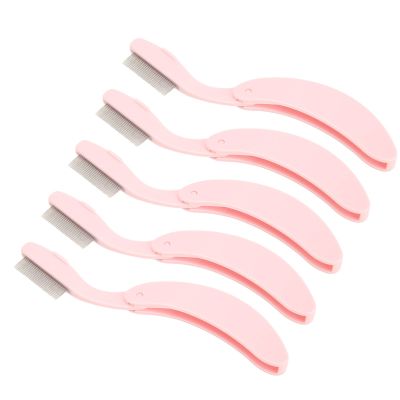 Stainless Steel Teeth Eyebrow Brush for Defining Lash, Brow Makeup Applicator, with Ergonomic Curve Handle, Portable Design for Travel