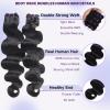 Vanlov Body Wave Human Hair Bundles 16 16 18 18 Inch 16A Brazilian Remy Hair Bundles Body Wave 4 Bundles Human Hair Extension Double Weft Natural Color view 3
