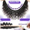 Vanlov Body Wave Human Hair Bundles 16 16 18 18 Inch 16A Brazilian Remy Hair Bundles Body Wave 4 Bundles Human Hair Extension Double Weft Natural Color view 4