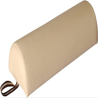 Master Massage Massage Bolster,Pillow Cushion Pillow, PU Upholstery, 100% Memory Foam, for Massage/Spa/Beauty/Tattoo/Back Pain Relief (Cream, 6'' Half Round)