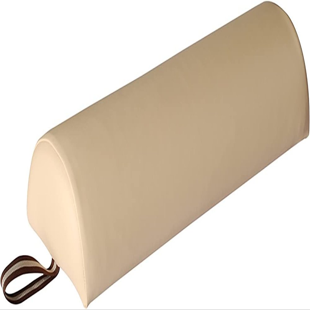 Master Massage Massage Bolster,Pillow Cushion Pillow, PU Upholstery, 100% Memory Foam, for Massage/Spa/Beauty/Tattoo/Back Pain Relief (Cream, 6'' Half Round)