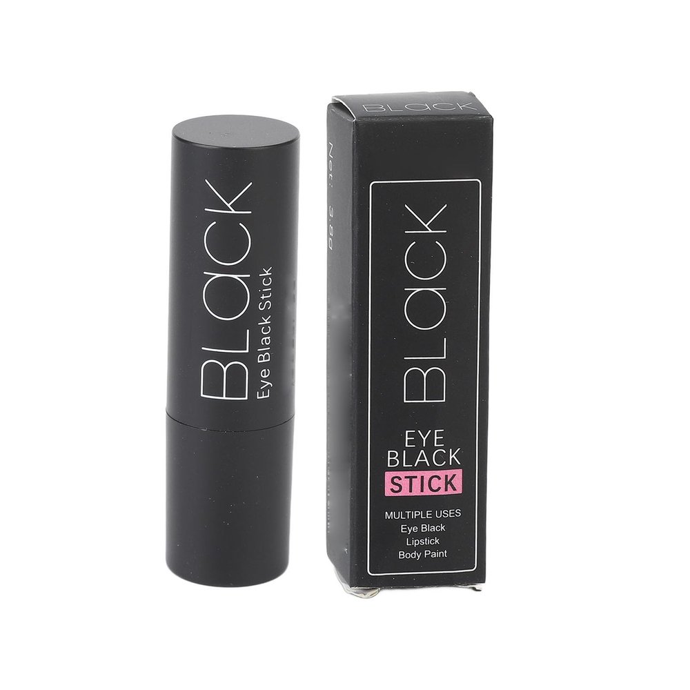NSXAYIWE Halloween Costume Makeup Stick,3.8g Black Lipstick Lip Gloss for Face Body Paint Stick, Eye Black Stick for Sports Makeup and Halloween Cosplay