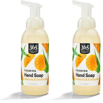 365 by Whole Foods Market, Hand Soap Foaming Satsuma Eucalyptus, 12 Fl Oz (Pack of 2)
