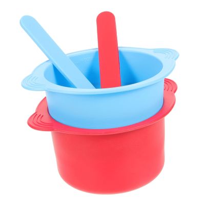 Beaupretty 2pcs Silicone Bowl for Wax Melt Warmer Hair Removal Wax Warmer Bowl Stirring Stick Non-stick Replacement Silicone for Diy Beauty Tool