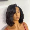 13x4 Body Wave HD Lace Front Wigs Human Hair 150% Density Glueless Bob Wigs Human Hair Pre Plucked Bob Loose Wave Brazilian Remy Hair Wigs with Baby Hair Bleached Knots For Woman 14Inch view 2