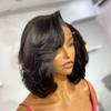 13x4 Body Wave HD Lace Front Wigs Human Hair 150% Density Glueless Bob Wigs Human Hair Pre Plucked Bob Loose Wave Brazilian Remy Hair Wigs with Baby Hair Bleached Knots For Woman 14Inch view 4