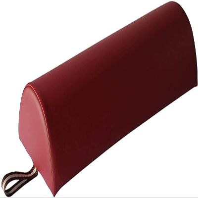 Master Massage Massage Bolster,Pillow Cushion, PU Upholstery, Memory Foam, for Massage/Spa/Beauty/Tattoo/Back Pain Relief (Burgundy, 6'' Half Round)