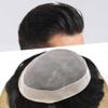 LYRICAL HAIR Toupee for Men Hair System Replacement Monofilament Mens Toupee Hairpiece Durable Poly Coated NPU Around Wig for Men Human Hair Piece Unit 120% Density 9"X11" #1B Off Black view 1