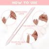 2 Pcs Glass Cuticle Pusher, Dual Ended Cuticle Remover Tool, Cuticle Trimmer Manicure Stick with Leather Case, Fingertip Precision Filing Cuticle Remover Tools for Nail Salons, Home view 3