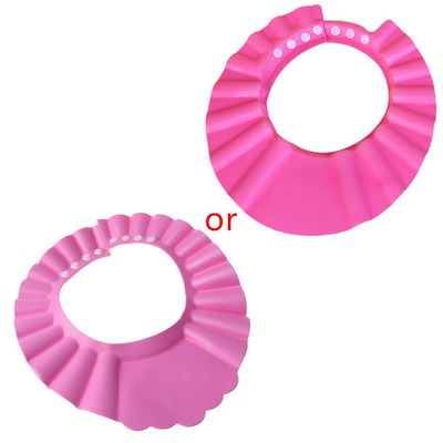 Baby Shower Soft Cap Adjustable Hair Wash Shiled Hat For Kids Safe Children Shampoo Bathing Protect For Head Cover Shower Cap Reusable Waterproof