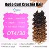 7 Packs GoGo Curl Crochet Hair 10 Inch Short Curly Crochet Hair for Women Water Wave Beach Curl Deep Twist Crochet Braids Synthetic Braiding Hair Extensions (10 Inch, OT4/30) view 3